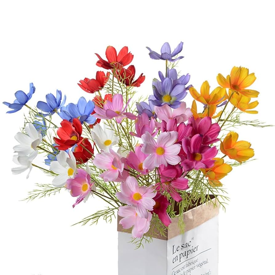多彩な色の造花の花束 多彩な色の造花花束 複数本 - メルカリ